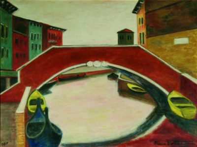 Rio San Raffaele con ponte e torre di San Nicolò dei Mendicoli
